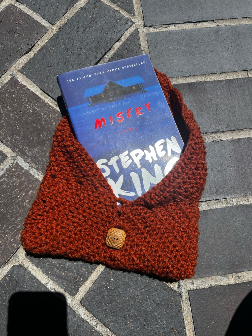 Hand Crocheted Custom Book Cover Book Sleeve for Traveling and Storage - Picture 3 of 16